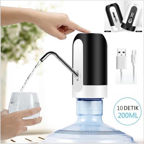 Model 012 LED POMPA AIR GALON ELEKTRIK DISPENSER Mini Portable Charger Cas USB Pipa Stainless Steel