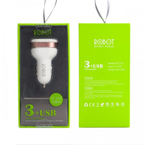 Saver Mobil Robot RT-CC3 - 3 Port USB - 4.8 A