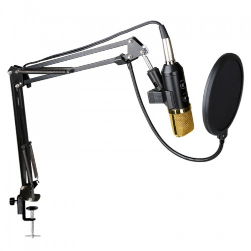 Condenser Mic Profesional Adjustable Smule Microphone Kit Karaoke Bundel Mikrofon Komputer Studio