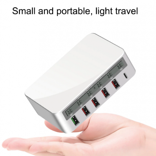 SOHA 818 - Charger Multi Port Terdapat 5 Port USB + 1 Port Type C 3.4A Qualcomm Fast Charging