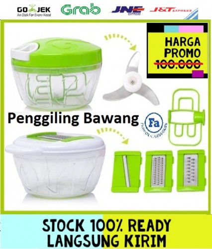 Alat Potong Sayur Buah Multi Fungsi - Penggiling Bawang, Cincang Daging, Parut, Pengocok Telur STRD