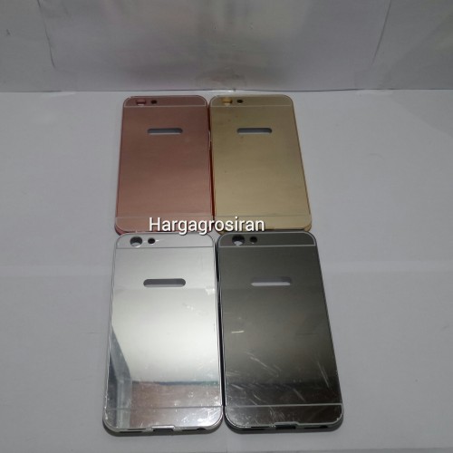 Bumper Mirror Oppo F1S - Bumper Kaca Plus Tutup Cover Belakan