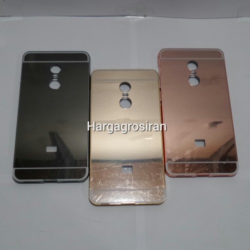 Bumper Mirror Xiaomi Redmi Note 4 - Bumper Kaca Plus Tutup Cover Belakang