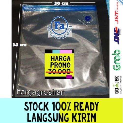 Kantong Pelastik Vacuum Sealer Dengan Segel Untuk Makanan Uk 30x34 Cm Bisa Di Gunakan Kembali STRDY