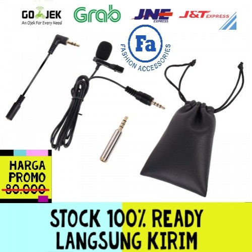 Klip Mini-On Lapel Lavalier MIC MicroPhone Kondensor dengan 3.5 Mm Hp Iphone iPad Android STRDY