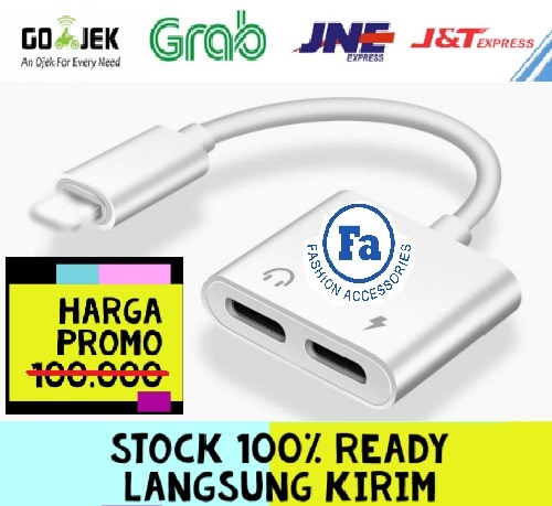 Ver.2 Lightning to 3.5mm Jack Adapter Splitter iPhone X Kabel Aux Converter STRDY Mh033 J-008