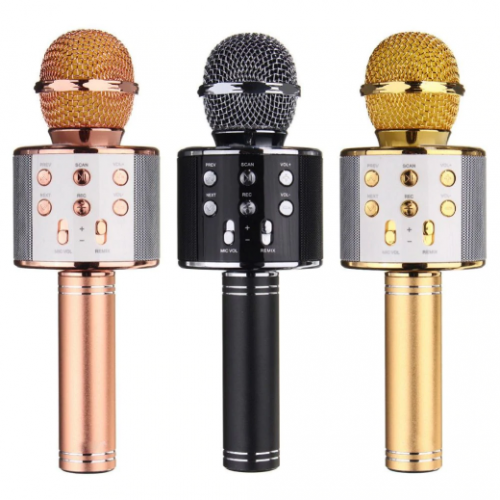 Mic Karaoke Ws-858 -  Wireless Portable Bluetooth Microphone Speaker Mic