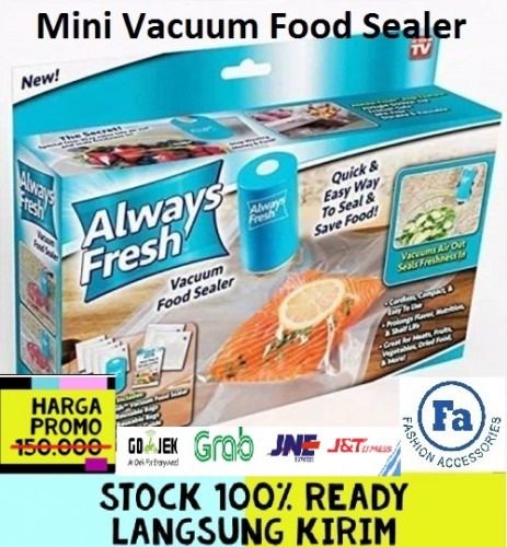 Mini Vacuum Food Sealer Always Fresh Seal VAC Vacom USB Rechargable Mini Portable Travel Ver.2 STRDY
