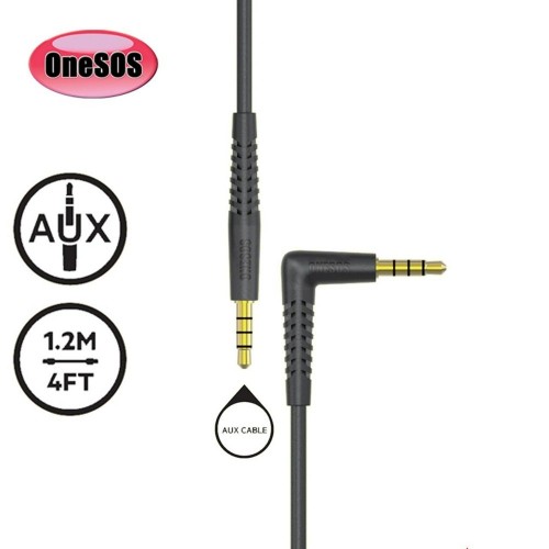 OneSOS Audio Cable AUX 1.2m Model Gaming - Vertikal Cocok buat Main Game Sambil Musik