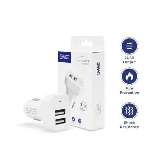 Saver Mobil / Car Charger OASE C2 Original Quick Charge 3,1 A Dual USB
