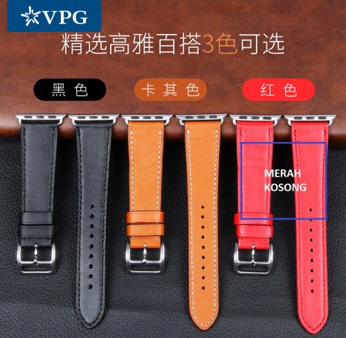 Strap Apple iWatch 4 42mm - 44mm Leader Series Kulit Leather Tali iWatch Jam