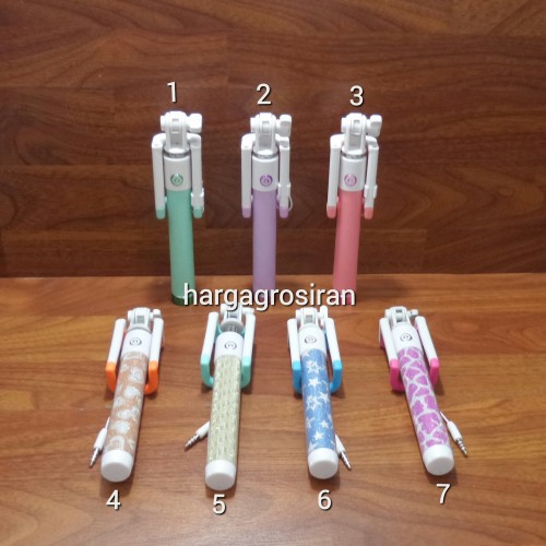 Tongsis Cable Chrome / Glitter / Selfie Stick Monopod Warna