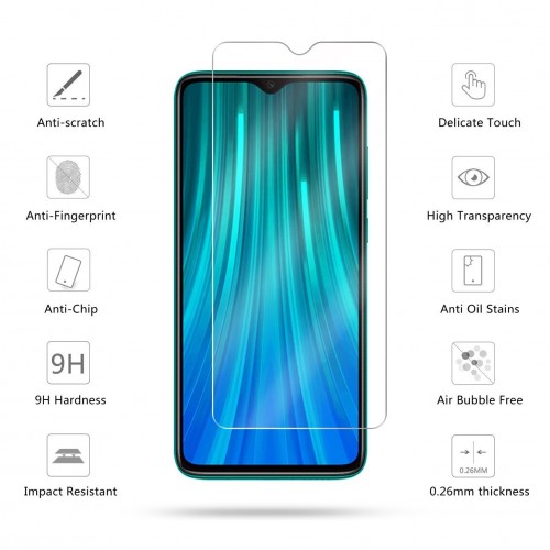 Tempered Glass Std Xiaomi Note 8 / Anti Gores Kaca - Tidak Ada Garansi Pecah