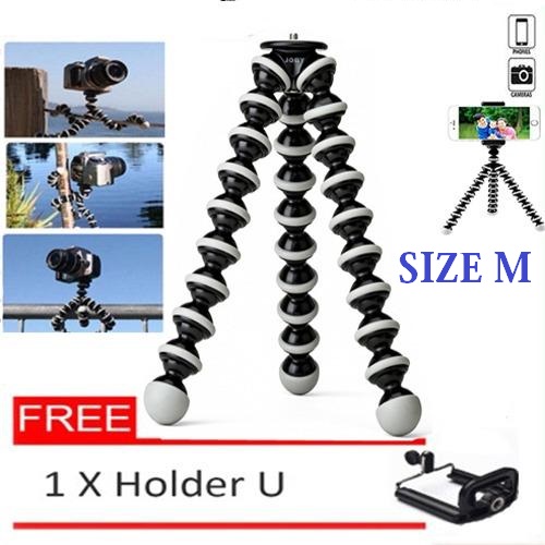TRP-004 Tripod Cumi Flexible Ukuran M For Smartphone / Digital Camera Sambung ke Tongsis