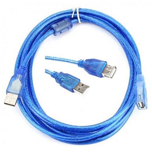 USB 2.0 Cable 1.5M Transparent Blue Universal USB Cable For Charge Data Adaptor Converter