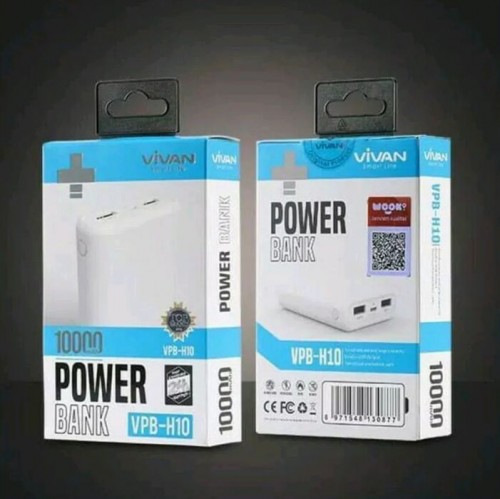 Vivan VPB-H10 10.000 mah Fast Charging Power Bank Black